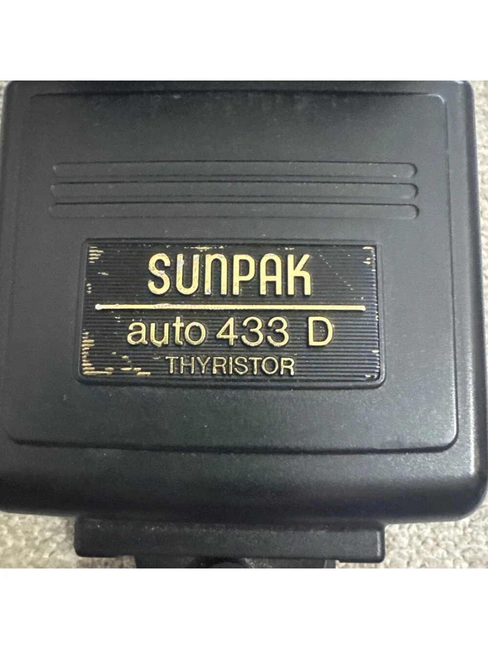 UNTESTED SUNPAK Auto 433 D Thyristor for Canon Film camera Shoe Mount Flash